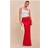 PrettyLittleThing Tomato Tencel Maxi Skirt - Tomato Red