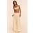 PrettyLittleThing Linen Look Tiered Maxi Beach Skirt - Yellow