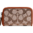 Coach Essential Small Zip Around Card Case In Crystal Signature Jacquard - Silver/Burnished Amber