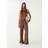 Stradivarius Bruna Byxor I Linnestil