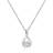 Philip Jones Solitaire Teardrop Necklace - Silver/Transparent