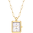 Sif Jakobs Chiara Pendant Clock Necklace - Gold/White/Sapphire