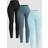 Shein Solid Color Ribbed Leggings - Women