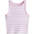 H&M Ribbed Cotton Vest Top - Light Pink/Striped (1277134004)