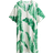 H&M Viscose Tunic Dress - White/Leaves