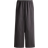 H&M Straight Linen-Blend Trousers - Dark Grey