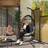 OutSunny Rattan Hanging Egg Chair with Stand Dark Grey