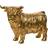 Hestia Gold Highland Cow Small One Size Figurine
