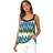 Roman Contrast Zig Zag Stretch Cami Top - Women