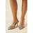 Dorothy Perkins Wide Fit Brooke Crystal Sling Back Court Shoes - Silver