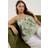 Yours Tropical Leaf Button Front Cami Top - Green