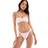 Hollister Swimwear Jacquard Double Strap Cheekiest Bikini Bottom - Pink Co-Ord