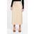 Little Mistress Cracked PU Midaxi Skirt - Natural