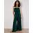 Apricot Cotton Wrap Bandeau Jumpsuit - Green