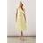 Wallis Petite One Shoulder Pleated Midi Dress - Yellow