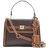 River Island Monogram Mini Tote Cross Body Bag - Brown