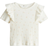 H&M Flounce Trimmed Cotton Top - White