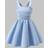 Shein Elegant Solid Color 3D Bow Shoulder Ruched Strap Tea Party Dress - Spring/Summer