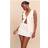 PrettyLittleThing Cream Woven Tailored Mid Rise Mini Skirt - White