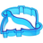 Shein 1pc Cartoon Dinosaur Shaped Simple PS Utstickare 11.5 cm