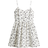 H&M Cotton Dress with Flared Skirt - White/Floral