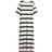 H&M Long T-shirt Dress - Cream/Black/Striped