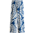 H&M Wide Pull-On Trousers - Blue/Cream Patterned