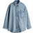 H&M Feather Soft Oversized Denim Shirt - Light Denim Blue