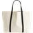 H&M Cotton Canvas Beach Bag - Cream/Black