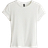H&M Ribbet T-shirt Med Blondekanter - Hvid