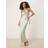 Gina Tricot Midi Satin Cowl Neck Dress - Light Sage Green