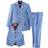 Shein Boys Grid 3-Pieces Suit Set - Blue