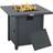 OutSunny 40,000 BTU Gas Firepit Table with Protective Cover Grey