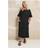 Yours Oversized Pocket Detail Midi Dress - Black