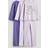 H&M Girls 3-Pack Cotton Pyjamas - Purple