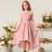 Shein Tween Girls Crew Neck Crinkle Sleeveless Chiffon Ruched Cinching Waist A-Line Dress - Elegant