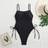 Shein Fashionable Sexy Solid Color Adjustable Strap Drawstring Side-Tie One-Piece Women Swimsuit
