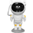 MECHARITE Astronaut Stjerne Projektor Bordlampe