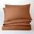Dunelm Pure Cotton Plain Dye Duvet Cover Orange (200x135cm)