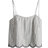 H&M Embroidered Tie-Strap Top - White/Black Striped