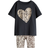 H&M 2-piece Printed Set Gray 5T 4-5Y