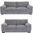 SquareBoxx Capri Jumbo Cord 3+2 Grey Sofa 200cm 3 Seater, 2 Seater