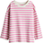 H&M Oversized Jersey Top - Cream/Pink Striped