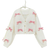 Shein Girls Fashionable Casual Cute Comfy Soft Simple Warm Versatile Elegant Bow Long Sleeve Cropped Cardigan Sweater Suitable For Home Everyday School Ou