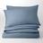 Dunelm Pure Cotton Plain Dye Duvet Cover Blue (220x260cm)