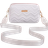 Shein White Mini Wavy Embroidery Square Bag With Metallic Decoration For Women's Coin, Phone And Storage Bag