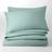 Dunelm Pure Cotton Plain Dye Duvet Cover Green (220x230cm)