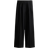 H&M Wide Linen-Blend Trousers - Black