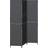 vidaXL 3 Panels Black Room Divider 146x180cm