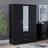 Vida Designs Riano Black Wardrobe 115.4x170cm